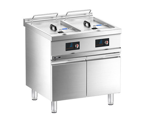 chất lượng  Floor Western Electric Double-tank Deep Fryer with Cabinet nhà máy sản xuất