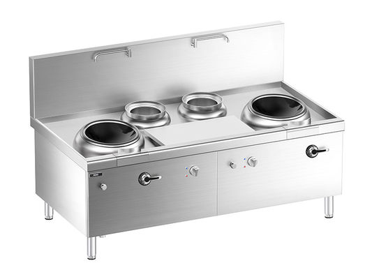 chất lượng  Floor Chinese Induction  Double-wok  and Double Bain Marie  Stove with Cabinet nhà máy sản xuất